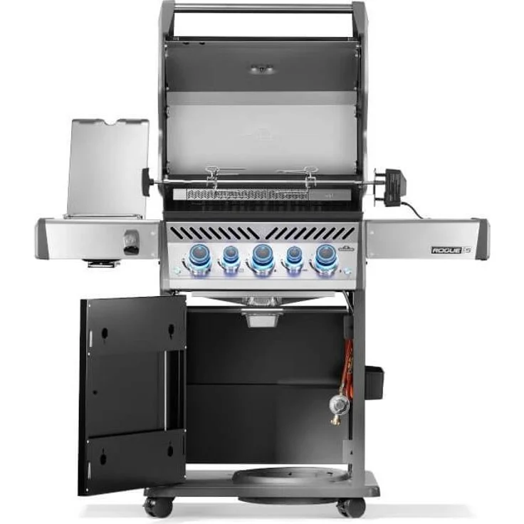 Rogue PRO-S 425 mit Gußrosten, Schwarz, inkl. Drehspieß – Bild 4