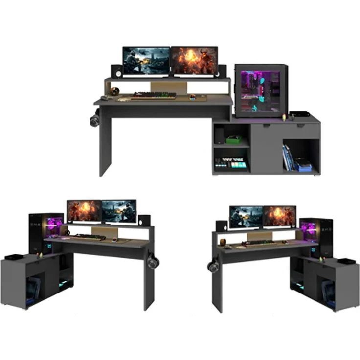 Parisot Gamingtisch Work 11 (Set, 2-St, Ecklösung möglich) – Bild 3