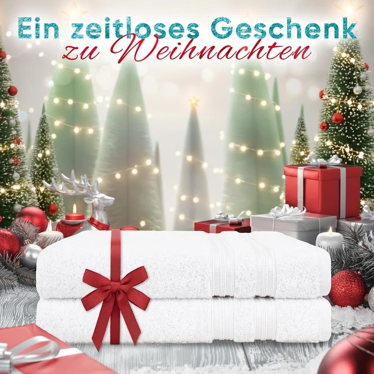 HAMMETEX Duschtuch 2er Set Badetücher 70x140 cm, 100% Baumwolle, Weich & Saugstark, Frottier (Set, 2-St), mit Bordüre, einfarbig, weich – Bild 2