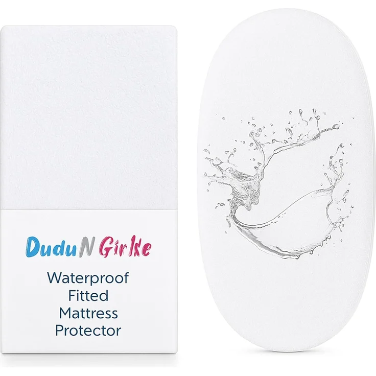 DUDU N GIRLIE Wasserdichtes Frottee-Spannbetttuch, Matratzenschoner (Babykorb, 36x75 cm)