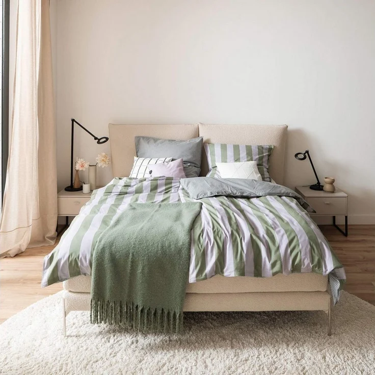 SCHÖNER WOHNEN-Kollektion Bettwäsche PANEL Renforcé Bettwäsche, Baumwolle, 1 teilig, 135 x 200 cm in Lila – Bild 2