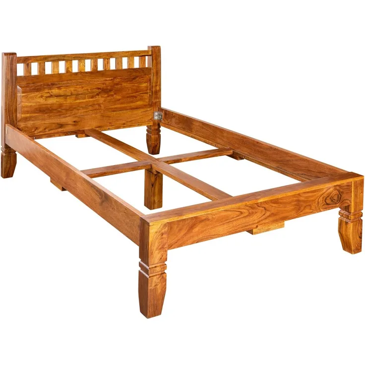 Bett Akazie 120x200x90 honig lackiert OXFORD #220