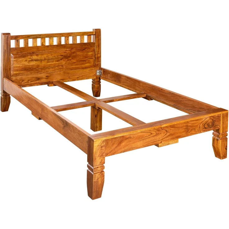 Bett Akazie 120x200x90 honig lackiert OXFORD #220 – Bild 1