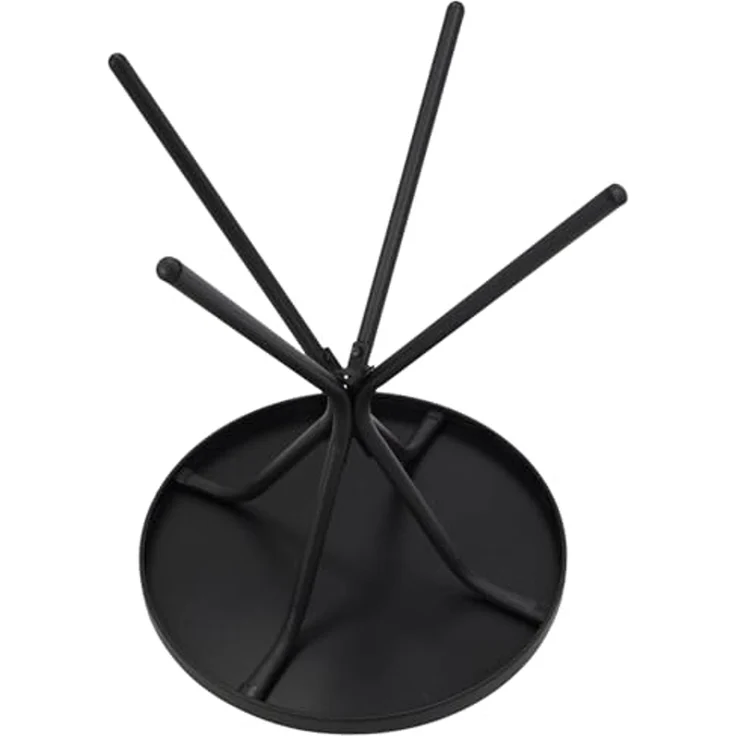 DEGAMO Gartentisch MILANO, 60cm rund, Metall anthrazit, Glasplatte schwarz – Bild 7