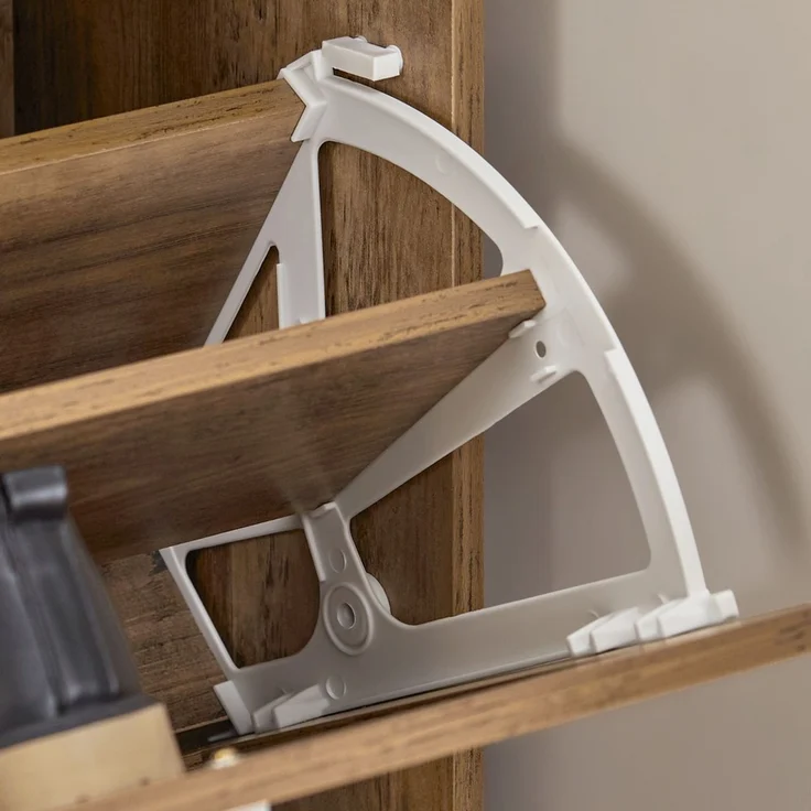 SoBuy FSR137-F Schuhschrank, MDF, Papierfurnier, Braun, 60 x 79 x 23 cm – Bild 7