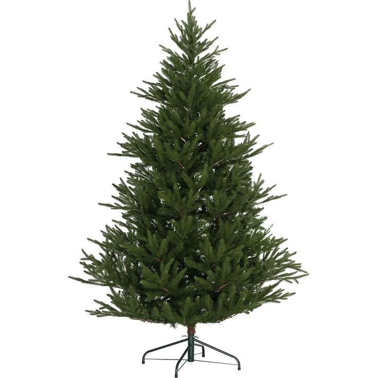 JARDJ Weihnachtsbaum 183 cm, realistisches Aussehen, Schnellaufbau, inkl Ständer, feuersicherer Kunststoff