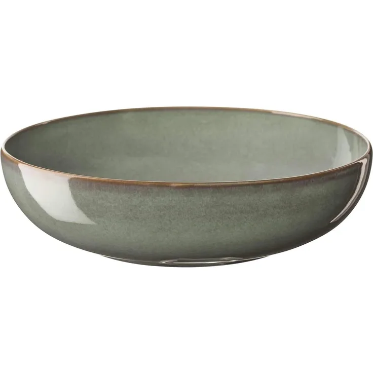 ASA Selection saisons Pastateller Eucalyptus, Speiseteller, Pasta Teller, Steinzeug, Grün, Ø 21 cm, 27231175