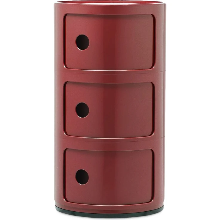 Kartell Container Componibili mit drei Fächern Bordeaux – Bild 1
