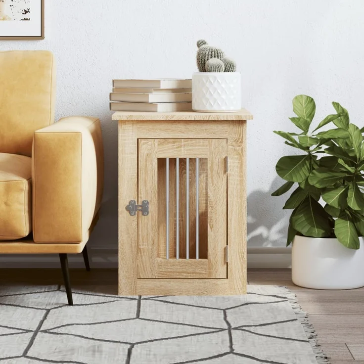 vidaXL Hundekäfig im Möbelstil Sonoma-Eiche 45x62x59 cm Holzwerkstoff 838311 – Bild 3