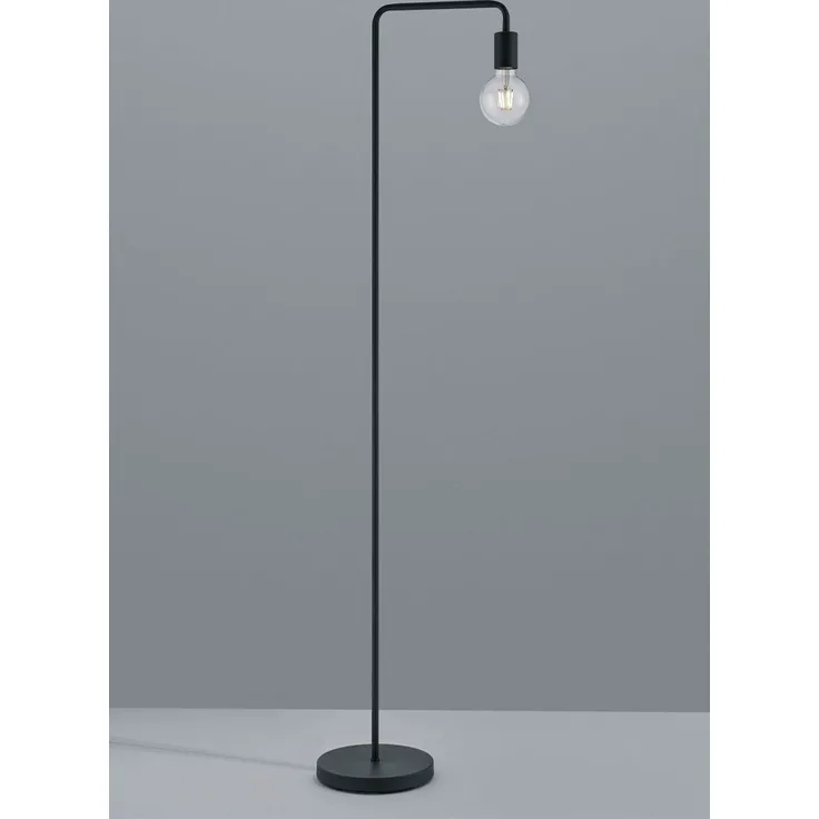 Minimalistische Retro Stehleuchte DIALLO, schwarz matt