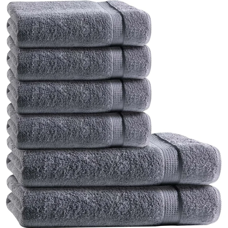 TRENDBUY24 Handtuch Set 6-TLG Premium Frottee Handtücher Duschtücher Set 100% Baumwolle, (Handtuch und Duschtuch, 6-St), schnell trocknend – Bild 1