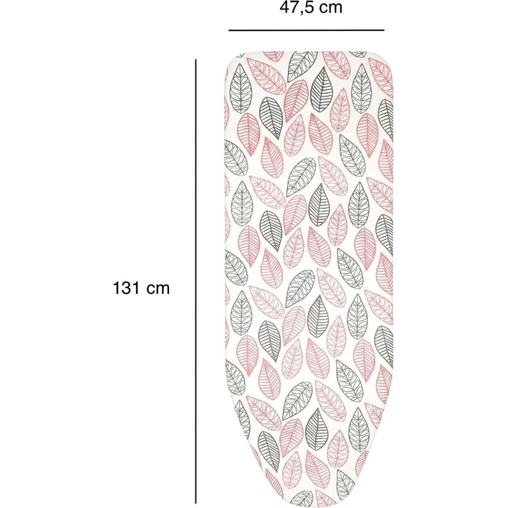 Bügelbrettbezug aus 100% Baumwolle - 131 x 47,5 cm mit Kordelzug, Blattmotiv – Bild 5