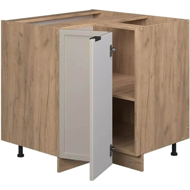 Eckunterschrank Fame-Line GrauBeige 80.5 cm ohne Arbeitsplatte Vicco – Bild 5