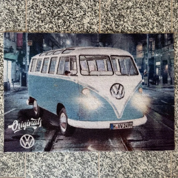 BERONAGE Fußmatte VW Volkswagen Fußmatte Bulli Originals 50x70 cm Vintage Fußabstreifer – Bild 3