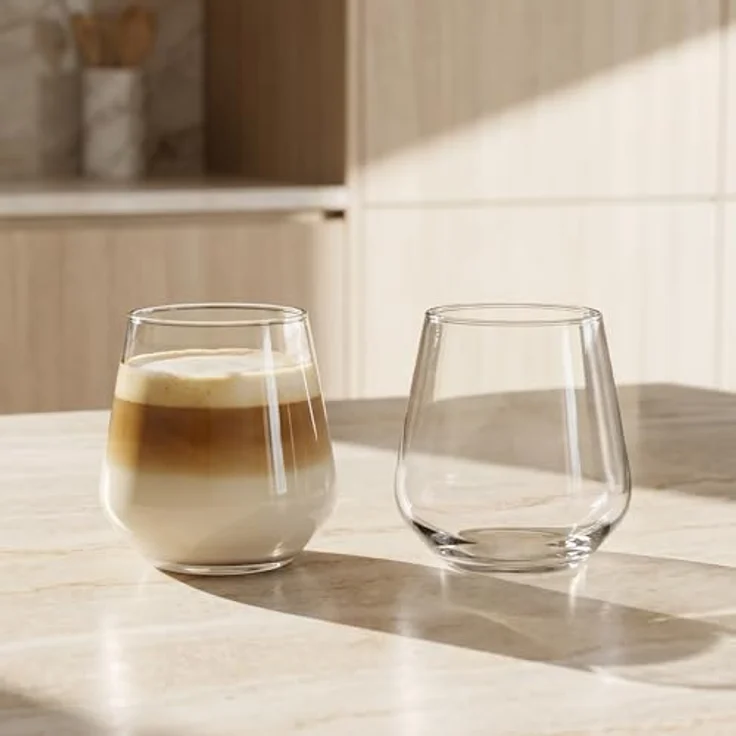 KROSNO Gläser für Kaffee, Espresso und doppelten Espresso 4er-Set 110 ml, Kollektion Coffee Moments – Bleifreies Kristallglas – Minimalistische Gläser für Cappuccino und Latte, spülmaschinenfest – Bild 3