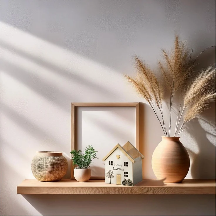 UNUS HOME Dekokiste Aufbewahrungsbox Holz (17x15x11 cm), Hausform aus Holz, „Home Sweet Home“-Motiv, dekorativ und praktisch – Bild 4