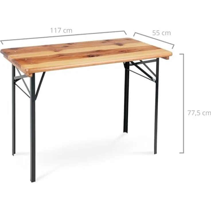 Stagecaptain Gartentisch "Hirschgarten" kurzer Bierzelttisch für Balkon 117 cm (2-St), ebenso kann auch als Esstisch, Campingtisch, Klapptisch dienen – Bild 3