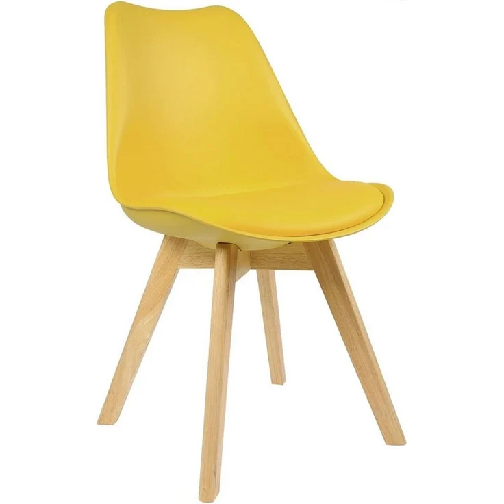 Esszimmerstühle 2er-Set Holzbeine Lisa gelb – Bild 3