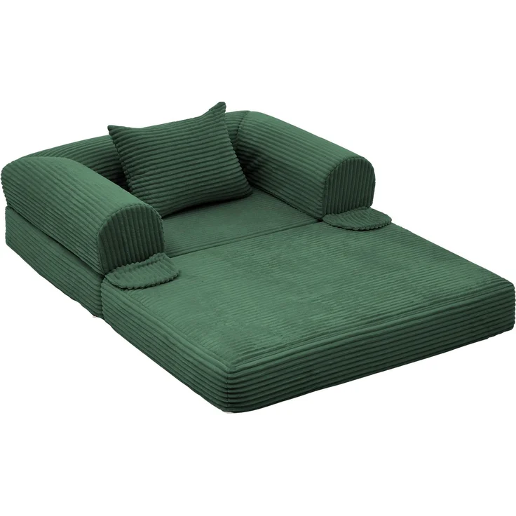 ZUBALIYA SchlafSofa mit Cordbezug, mit Schaumstoffpolsterung, ohne aufwendige Montage, für Wohnzimmer und Apartments – Bild 13