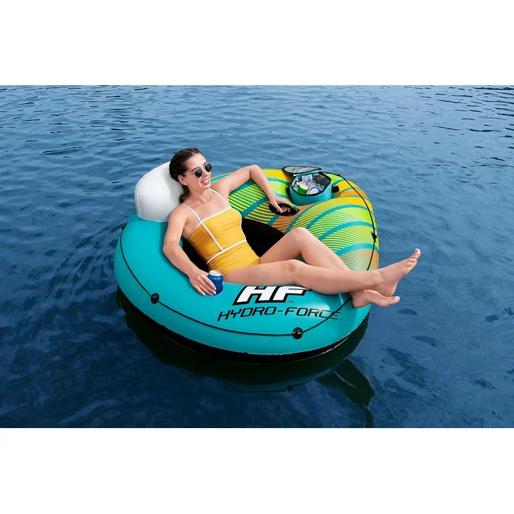 Hydro-Force™ Alpine Schwimmring mit Rückenlehne & Kühltasche 169 x 137 cm – Bild 2