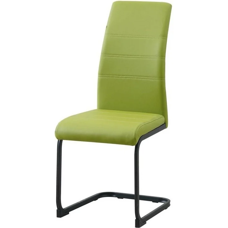 HTI-Line Freischwinger Schwingstuhl 2er Set PU grün SallyP (Set, 2 St), Freischwinger Esszimmerstuhl Kunstleder – Bild 2