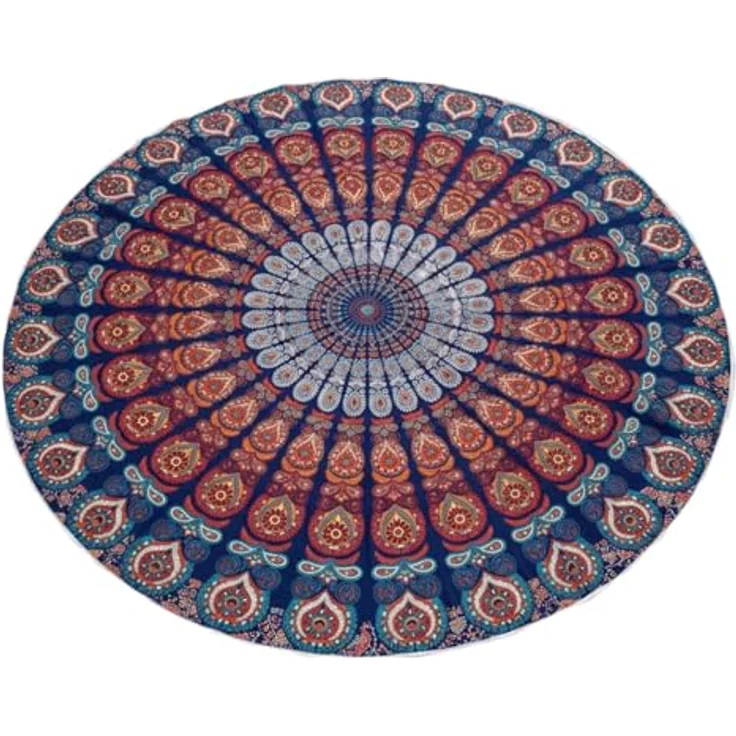 Guru-Shop Tagesdecke Rundes indisches Mandala Tuch, Boho Tagesdecke,.. – Bild 2