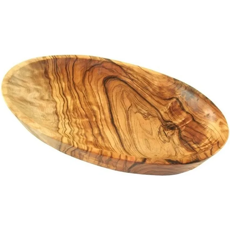 Olivenholz-erleben Snackschale Schälchen OVAL mittel (L17 cm) aus Olivenholz