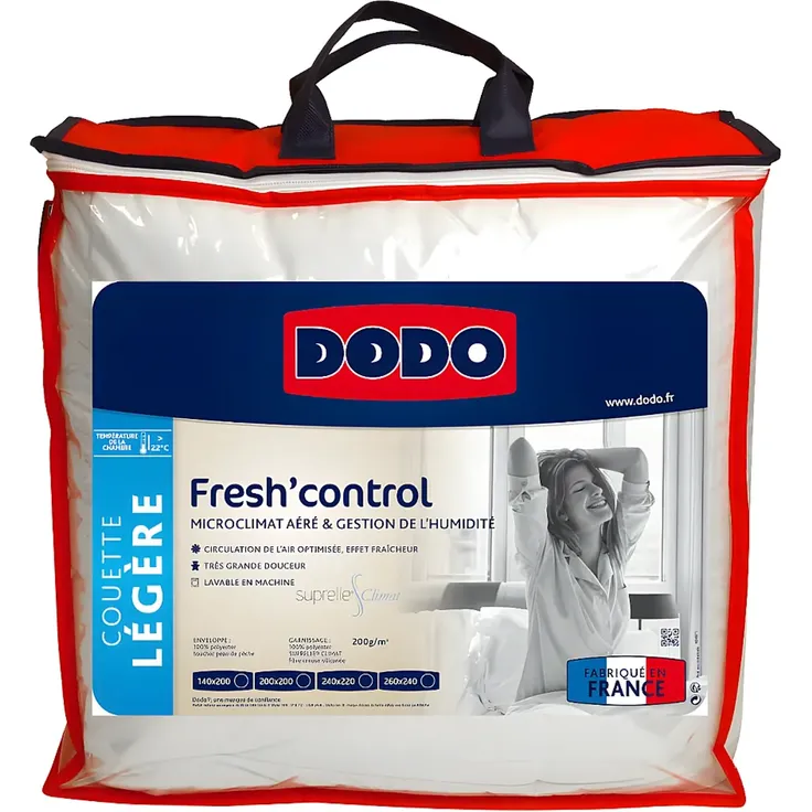 DODO - FRESH CONTROL Bettdecke Stoff Weiß - B 140 cm x H 5 cm x L 200 cm