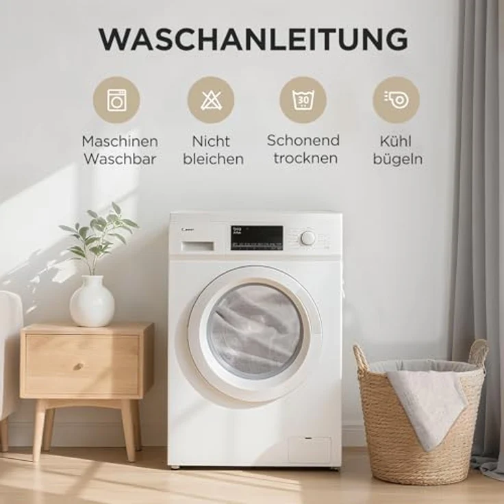 Joydeco 100% Verdunkelungsvorhänge Leinen Gardinen mit Kräuselband 2er Set H183xB117cm Grauweiß, Thermovorhang Kälteschutz Blickdicht Schallschutz Ideal für Wohnzimmer passt zu Schienensystemen – Bild 10