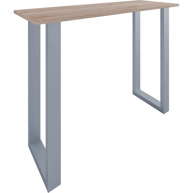 VCM Bartisch Xona 920130 Silber / Sonoma-Eiche H. 102 x B. 140 x T. 50 cm – Bild 2