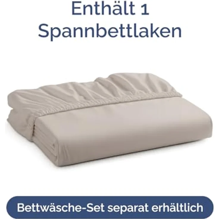 Spannbettlaken 120x190 cm Hellgrau - 30cm (12") Tiefe Tasche - Premium Mikrofaser Spannbetttuch - Weich, Knitter- und Bügelfrei - Atmungsaktiv, Hypoallergen und Oeko-TEX Standard 100 Zertifiziert – Bild 4