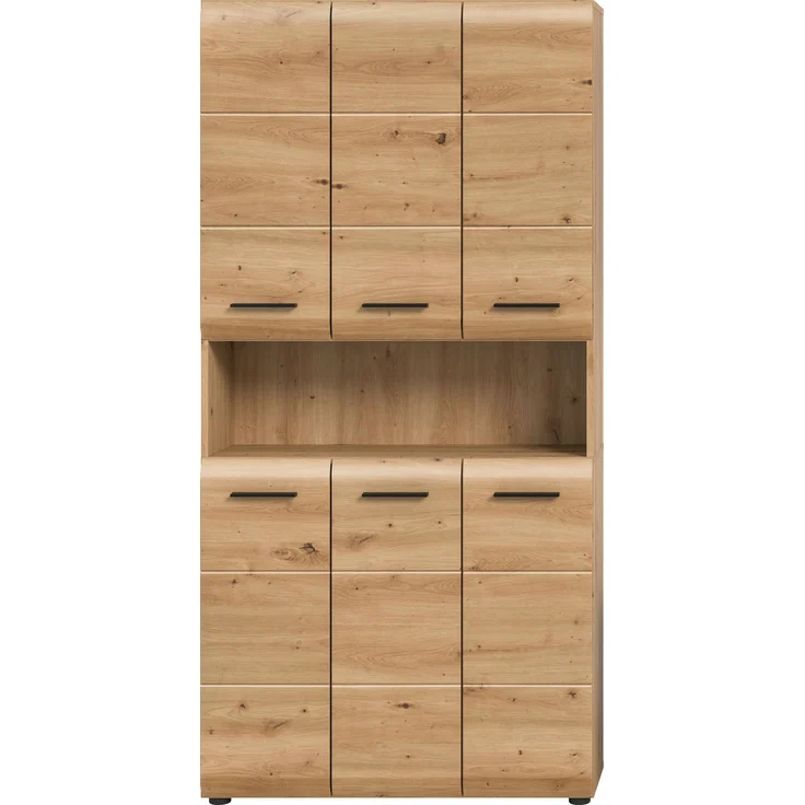 Mehrzweckschrank (B/H/T: 90x185x30 cm) in Artisan Oak Nachbildung und Artisan Oak Nachbildung – Bild 2