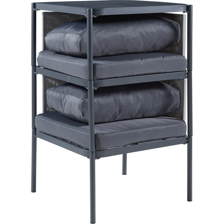 Gartenmöbelset Accettura 3-tlg. Aluminium Grau [casa. pro] – Bild 4