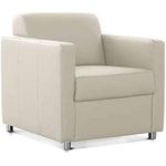 CAVADORE Corianne Sessel, mit Federkern, Ledersessel Design, 78 x 80 x 83, Echtleder: weiß