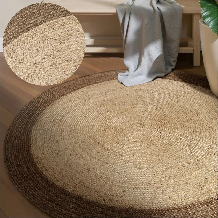 HANSE Home Teppich Looma Juteteppich, rund, Höhe: 9 mm, 100% Jutefaser, Natur, Wohnzimmer, Esszimmer, Flur, Boho, Skandi – Bild 1