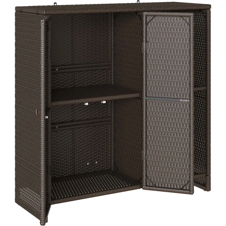 vidaXL Aufbewahrungsschrank mit Regal Braun 100 x 36 x 102 cm Rattan 4103822 – Bild 1