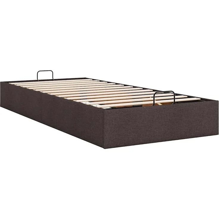 vidaXL Ottoman-Bett ohne Matratze Dunkelbraun 90x200 cm Stoff 3310850 – Bild 1