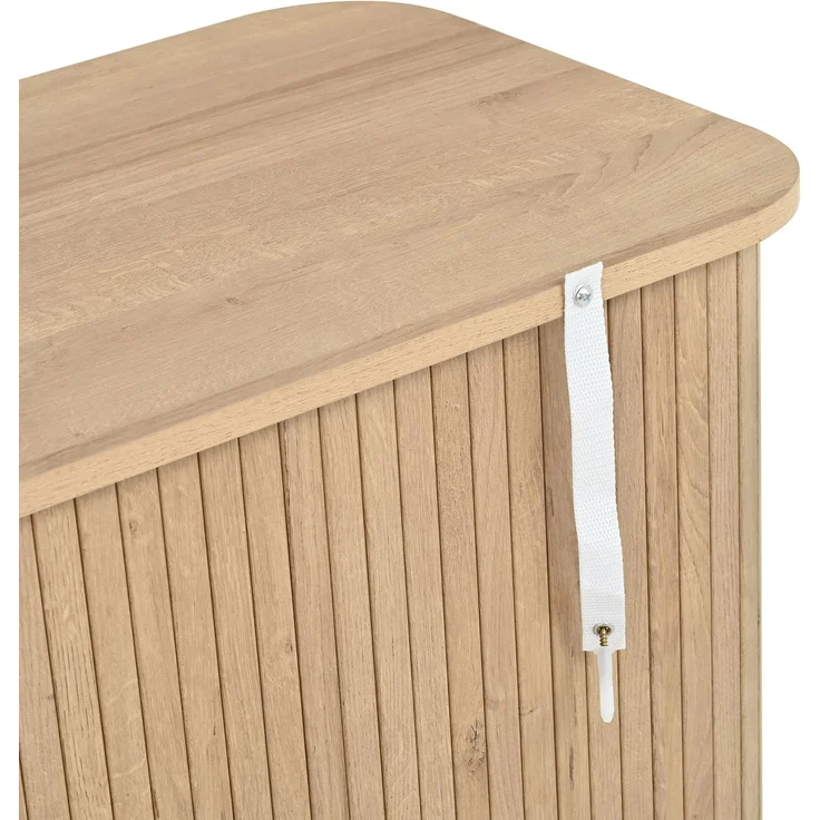 ZUBALIYA Kommode 141x40x77 cm, mit verstellbaren Einlegeböden, aus MDF, Natur – Bild 18