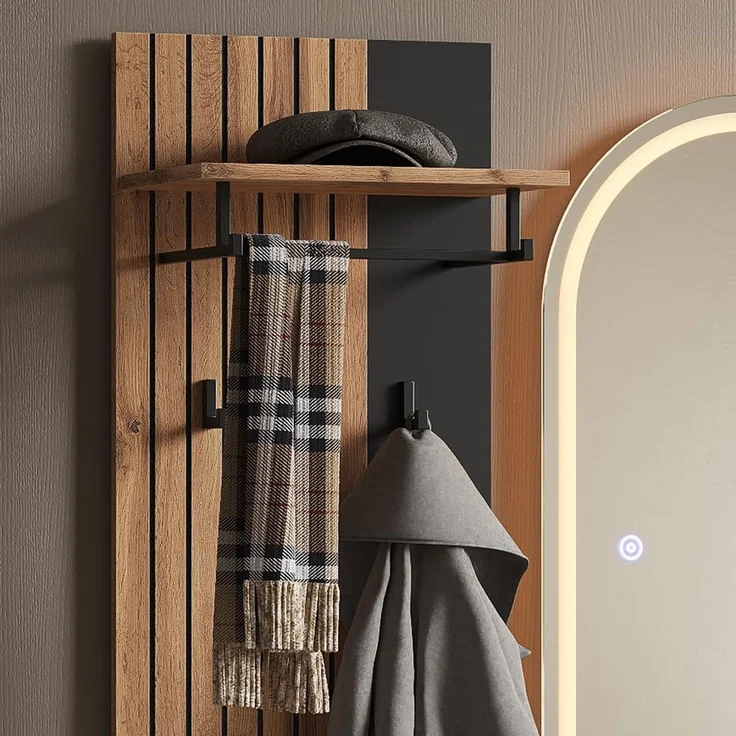 Wandgarderobe Amber Eiche Wotan 43 x 110 cm Vicco – Bild 4