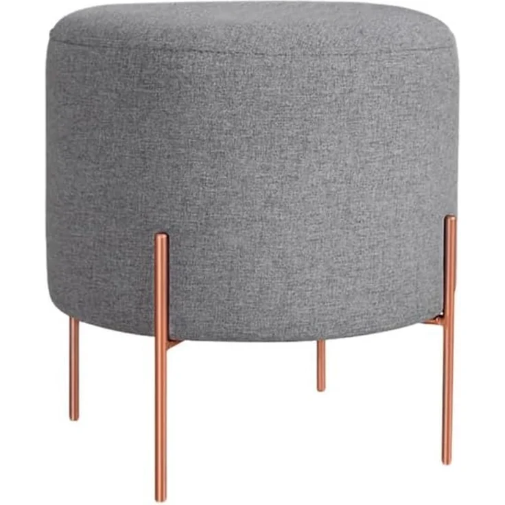 Hanah Home 'Copper 51 - Grey' Pouffe, Grau, 40 x 42 x 40 cm – Bild 1