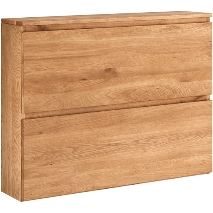 Lomadox Schuhschrank SALACH-64 Eiche massiv geölt mit 2 Klappen, hängend, B/H/T: ca. 110/84/24 cm – Bild 4