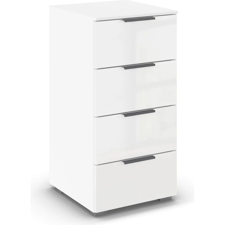 Rauch Möbel Alabama, Kommode, Farbe Hochglanz Weiß, Maße 40x81x42 cm