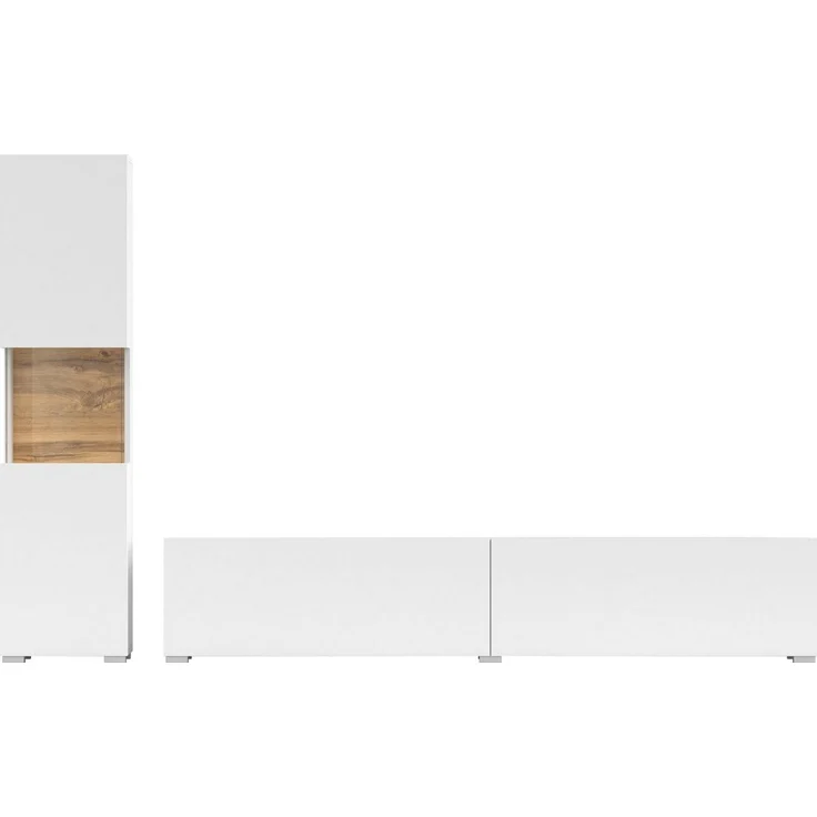 Home affaire Wohnwand Ava, Wohnzimmer-Set hängend/stehend montierbar, Vitrine, Lowboard, 2-tlg. – Bild 2