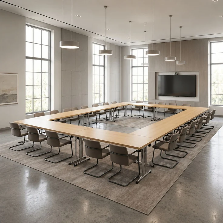 bümö Klapptisch Ahorn 160x80 cm klappbar & stapelbar, klappbarer Schreibtisch, Klappschreibtisch, Tisch klappbar, Klappbarer Tisch, Klapptisch Holz-Platte, Gestell stabil aus Metall verchromt, KL16-3 – Bild 9