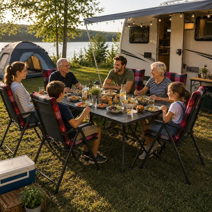 BURI 6 Klappsessel mit Hochlehner Auflage Gartenstuhl Aluminium verstellbar – Bild 7