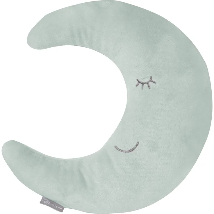 roba Nackenkissen in Mond-Form - bestickt - HxBxT: 30 x 25 x 8cm - Frosty Green