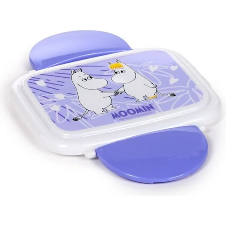 Puckator Lunchbox Moomin Mumin, Kunststoff BPA-frei, (mit Clipverschluss, 5-tlg, inkl. Gabel & Löffel), ca. 15,5 x 14 x 9 cm – Bild 2
