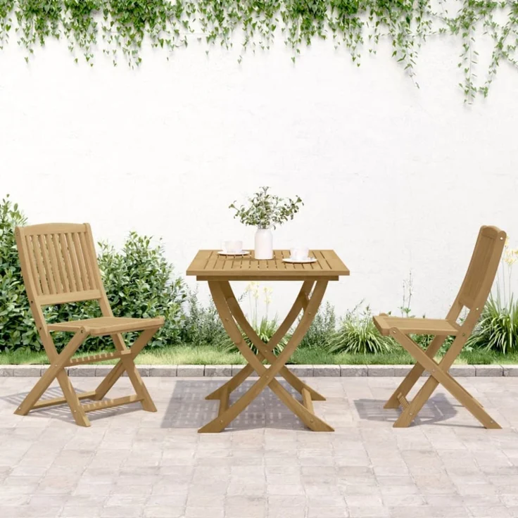 vidaXL Gartenstühle 2 Stk. Klappbar 44x50x88 cm Massivholz Akazie 365743 – Bild 8