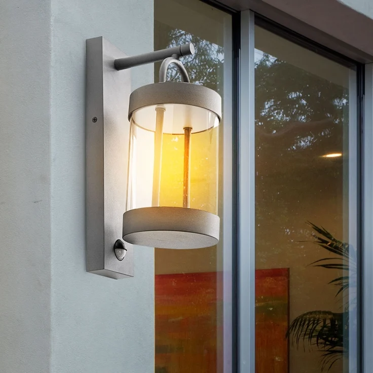 LED Außenwandlampe, Laterne, anthrazit, H 33 cm – Bild 4