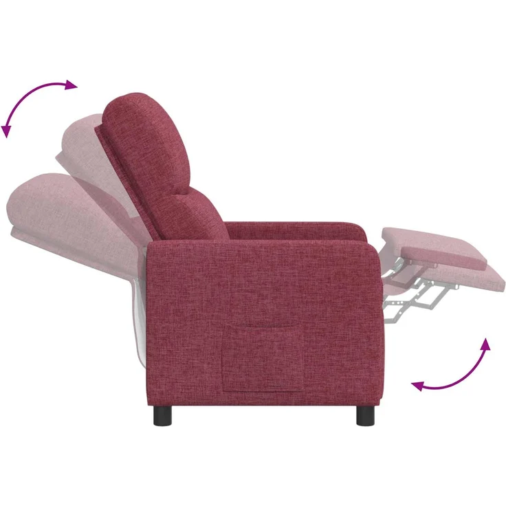 vidaXL Liegesessel Weinrot Polyester 42034820 – Bild 7